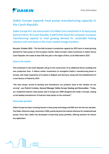 Press information_Daikin Europe expands heat pump production in Brno, Czech Republic.pdf